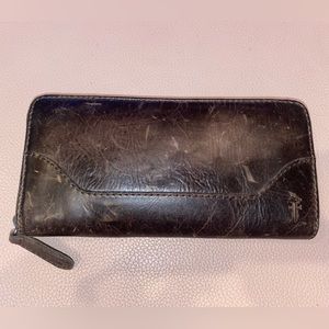Frye Melissa Zip Wallet - Slate